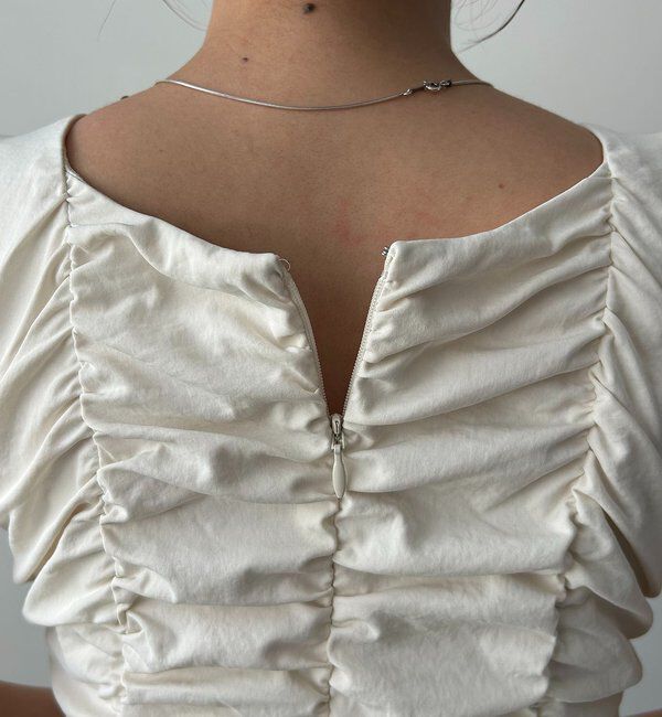  「ギャザーノースリワンピース」|ワンピース|