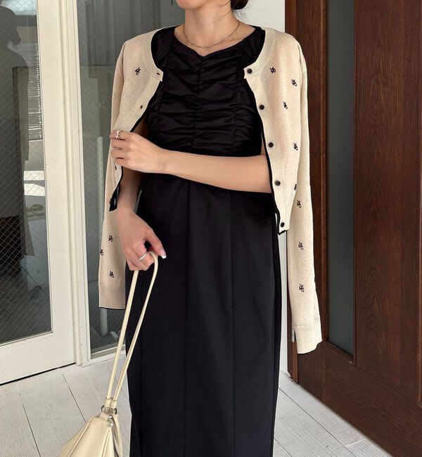  「ギャザーノースリワンピース」|ワンピース|