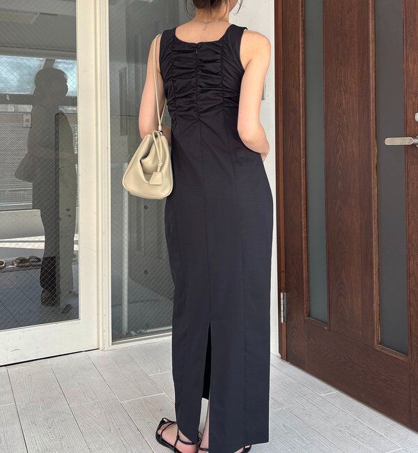  「ギャザーノースリワンピース」|ワンピース|