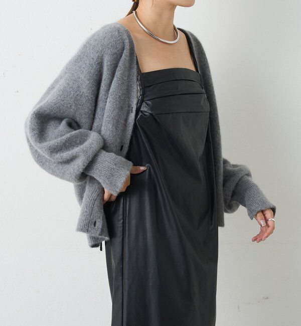  「レザーキャミワンピース」|ワンピース|