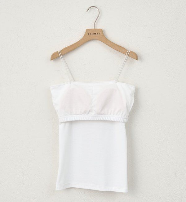  「ダブルストラップカップ付きキャミ」|キャミソール|