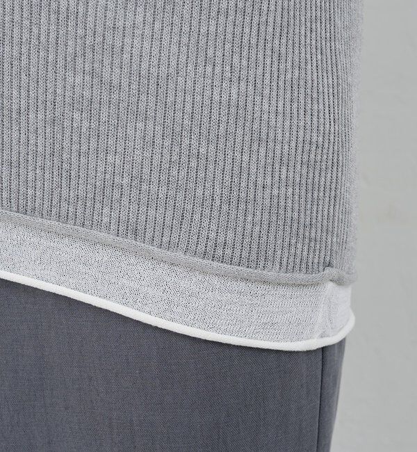  「ヘンリーネックレイヤードニット」|ニット・セーター|