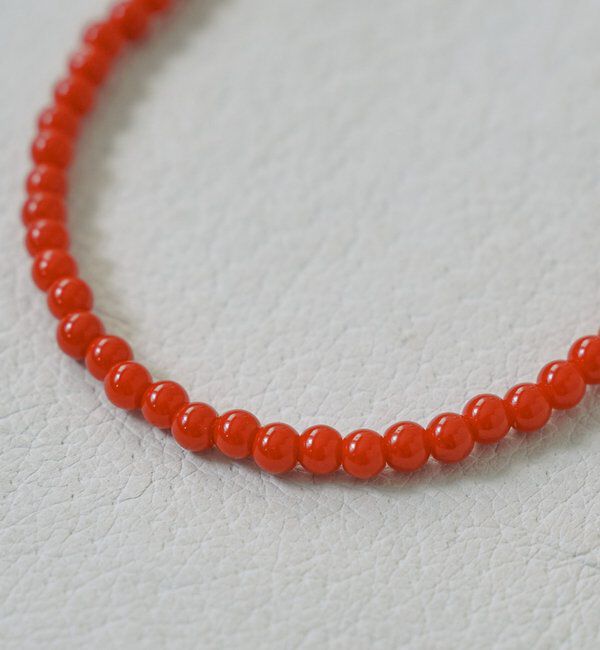  「ガラス/オニキスビーズネックレス4mm」|ネックレス|