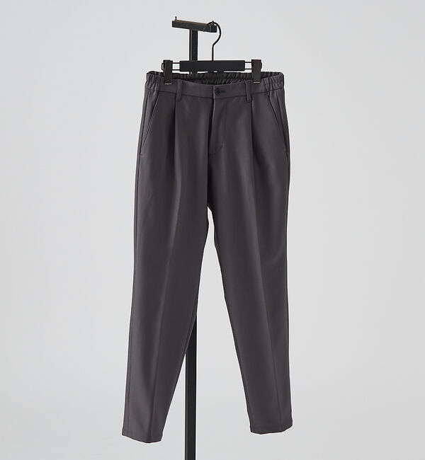 ABAHOUSE「【360&deg;HYPER-STRETCH】1プリーツ テーパード イージーパンツ/吸」|その他|チャコールグレー
