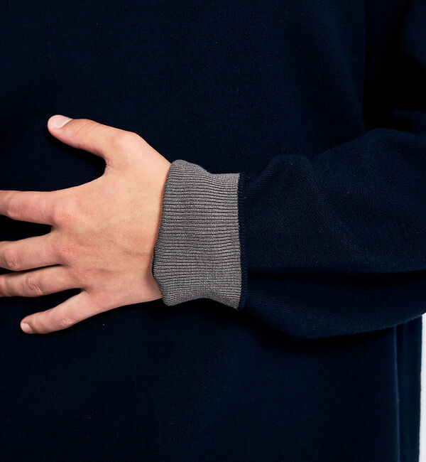 ABAHOUSE「【リバーシブルカラー】14Gコットン ニット ZIPパーカー」|パーカー|