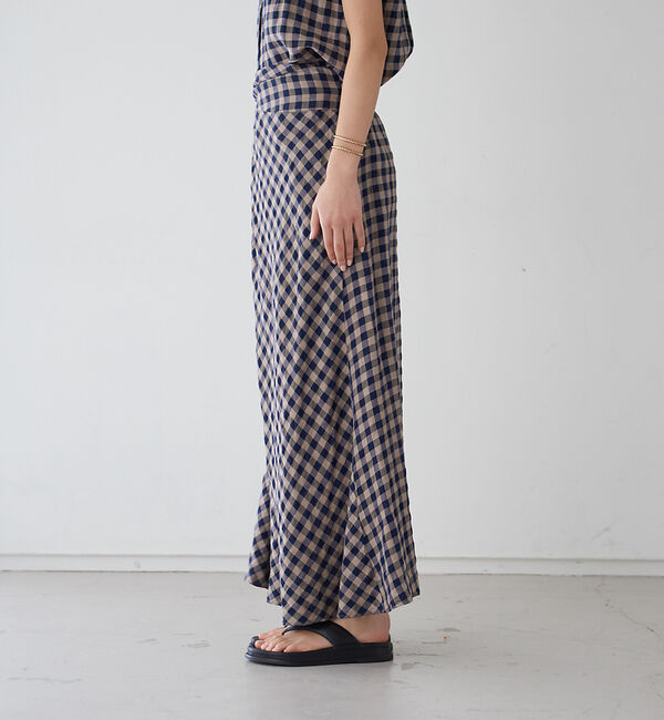 Rouge vif「リネンギンガムスカート」|スカート|