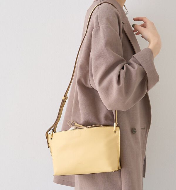 Rouge vif「【ORSETTO/オルセット】BARCA レザーミニショルダーバッグ」|ショルダー・メッセンジャー|イエロー