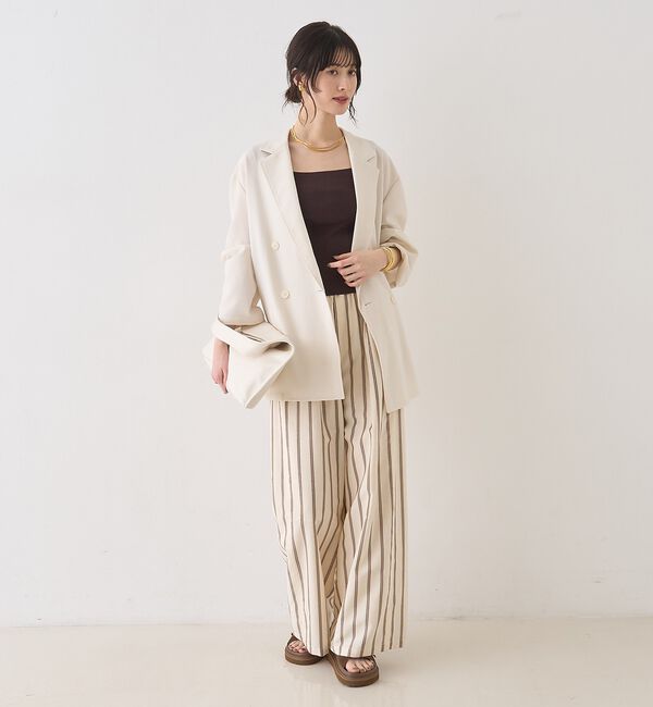 Rouge vif「ストライプイージーパンツ/ウエストゴム」|その他|