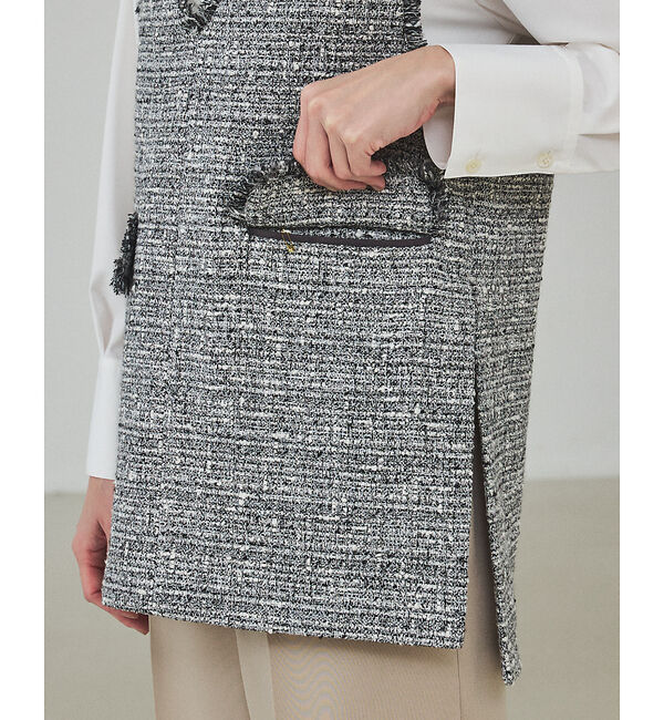 qualite「ラメツイードジレ」|ベスト・ジレ|