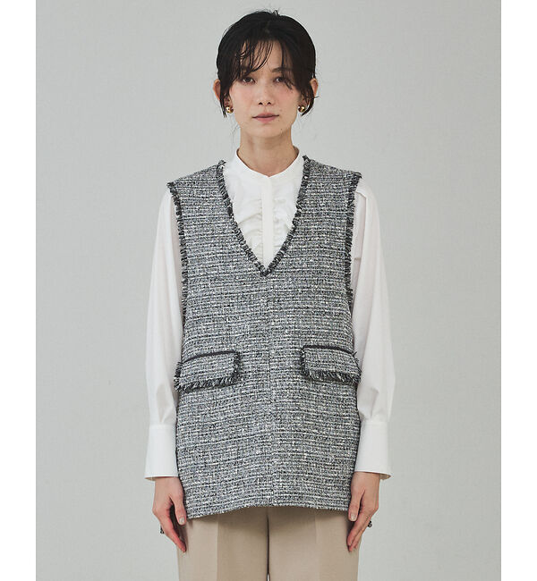 qualite「ラメツイードジレ」|ベスト・ジレ|