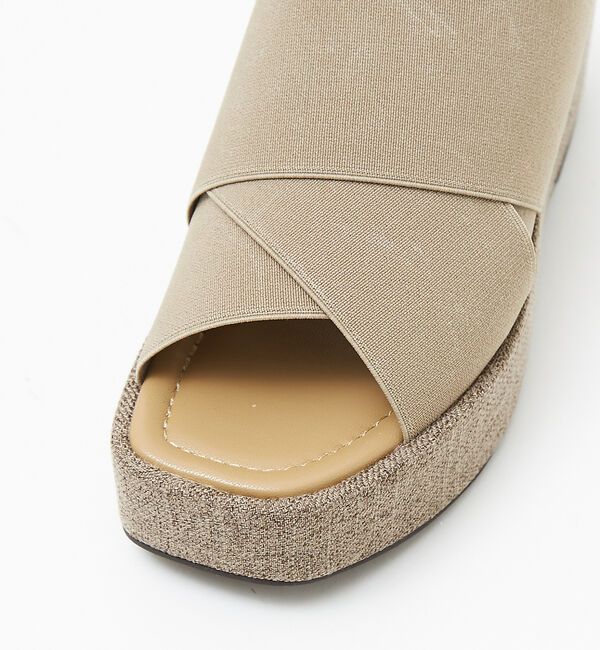 AU BANNISTER「エラスティッククロスウェッジサンダル」|サンダル|