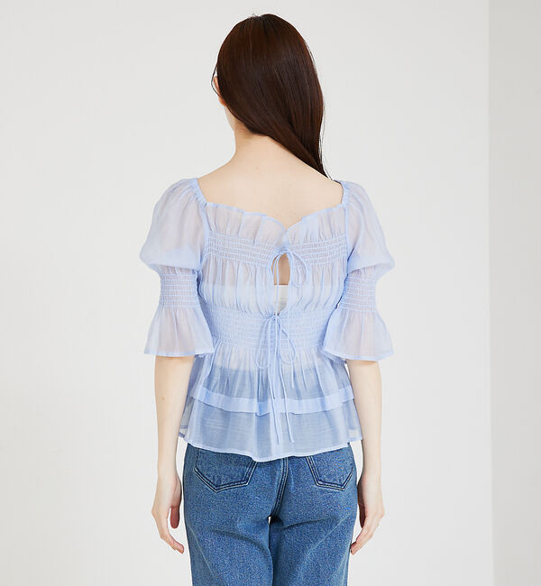 SELFIST「シャーリングシアーブラウス」|シャツ・ブラウス|