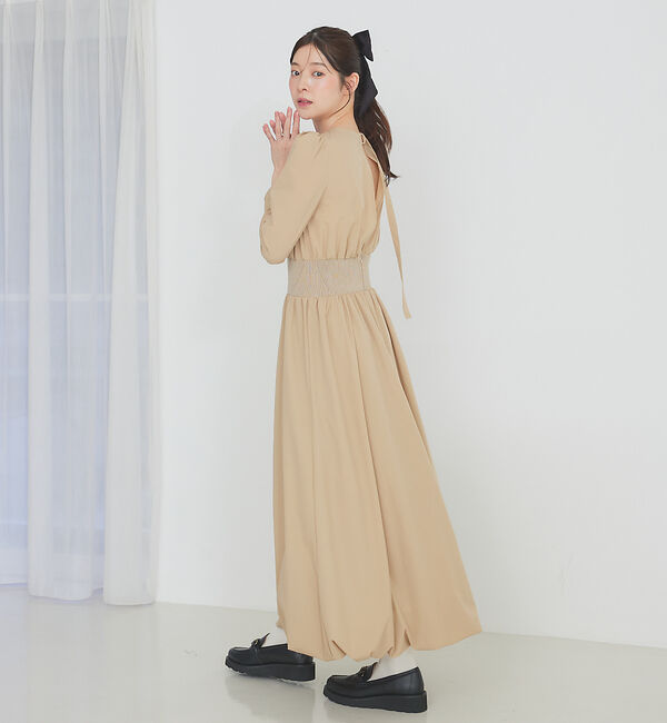 SELFIST「ウエストリブバルーンワンピース」|ワンピース|