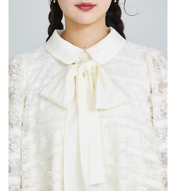 SELFIST「マルチWAYリボン付き フリンジレースブラウス」|シャツ・ブラウス|