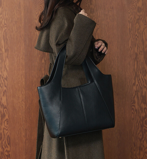 LOWELL things「【予約/kariさんコラボ】ポーチ付き多機能オープントート/A4/通勤/16イン」|トートバッグ|ブラック