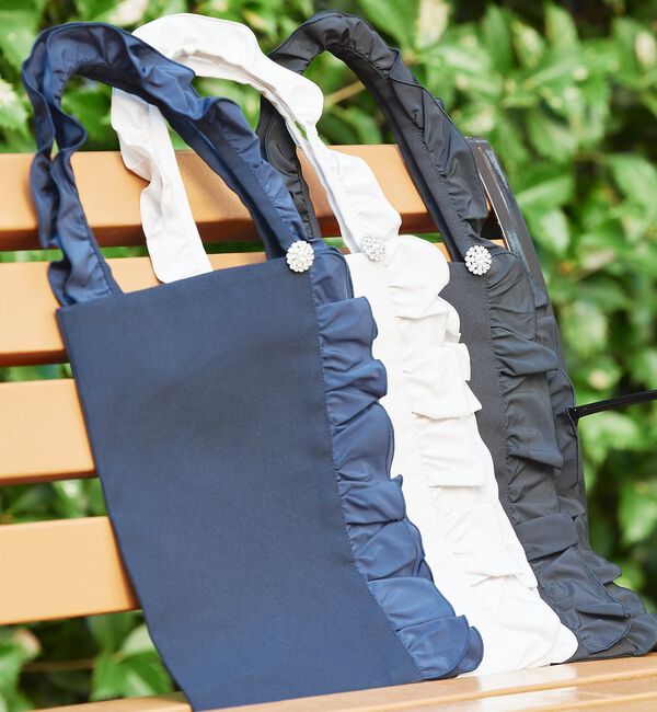 abahouse mavie「【エニデイカセット】フリルトートバック」|エコバッグ|