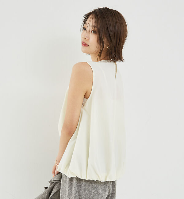 abahouse mavie「ノースリバルーンブラウス」|シャツ・ブラウス|