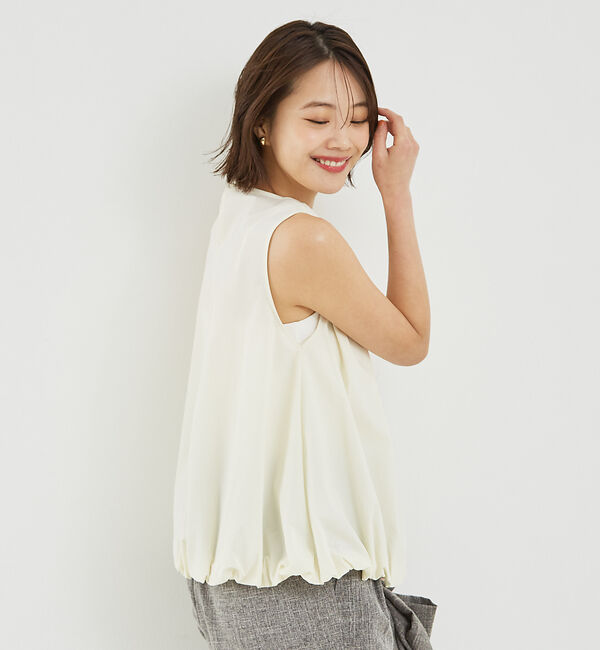 abahouse mavie「ノースリバルーンブラウス」|シャツ・ブラウス|