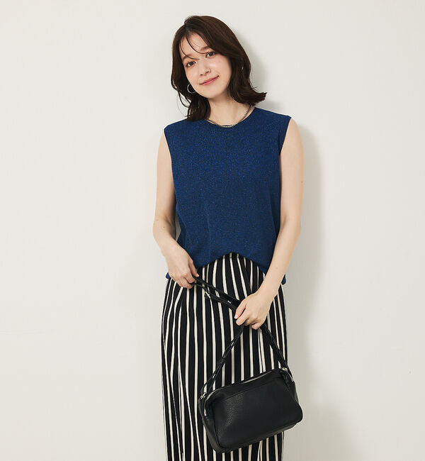 abahouse mavie「ウォッシャブルラメノースリプルオーバー」|ニット・セーター|