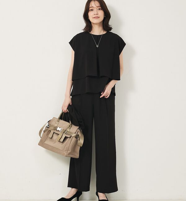 abahouse mavie「【エニデイカセット・サマー】ジョーゼットタックフレアーブラウス」|シャツ・ブラウス|