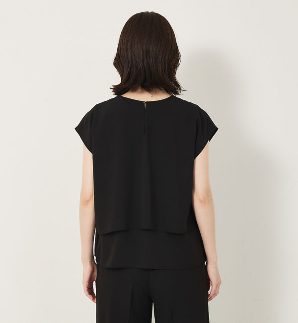 abahouse mavie「【エニデイカセット・サマー】ジョーゼットタックフレアーブラウス」|シャツ・ブラウス|