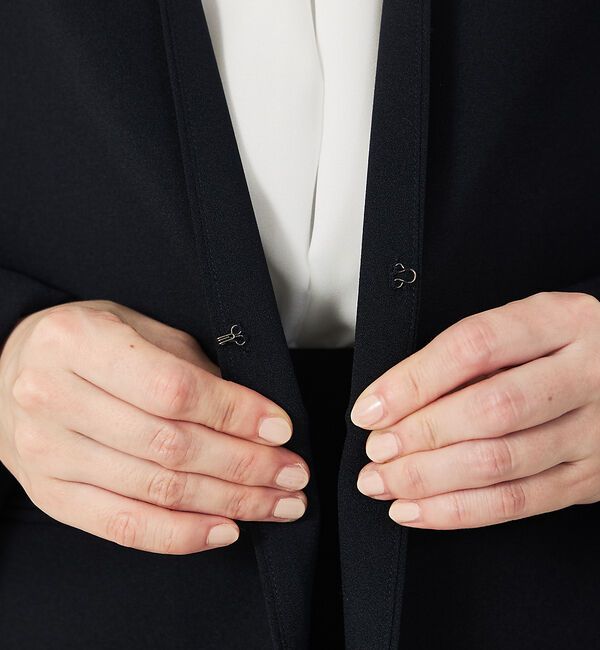 abahouse mavie「【エニデイカセット・サマー】 ジョーゼットノーカラージャケット」|ノーカラージャケット|