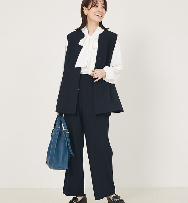 abahouse mavie「【エニデイカセット】タック切り替えジレ/セミオケ/きれいめ/レイヤード/ベスト/」|ベスト・ジレ|