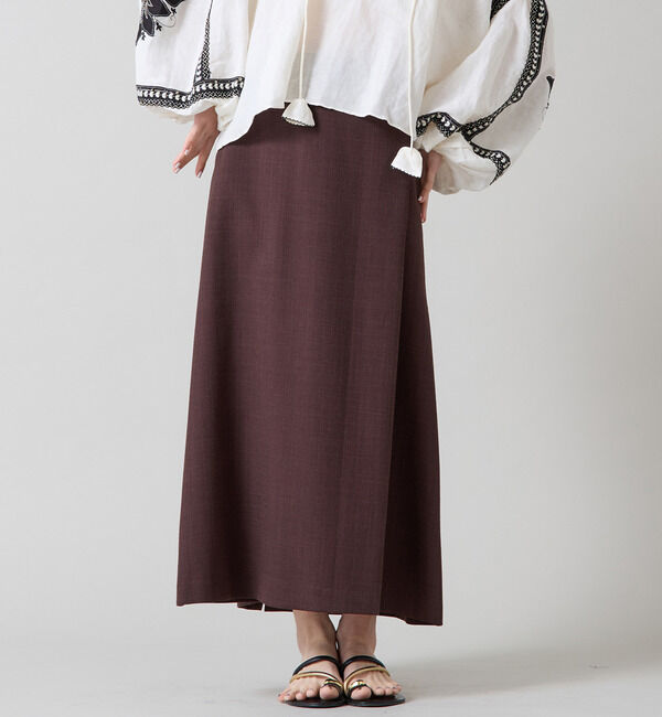Liesse「Aラインロングスカート」|スカート|ブラウン