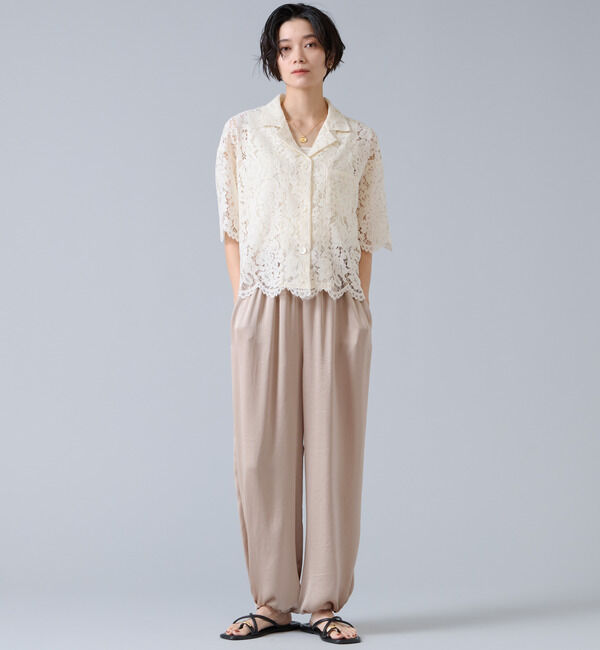 Liesse「サテンバルーンパンツ」|その他|ライトベージュ