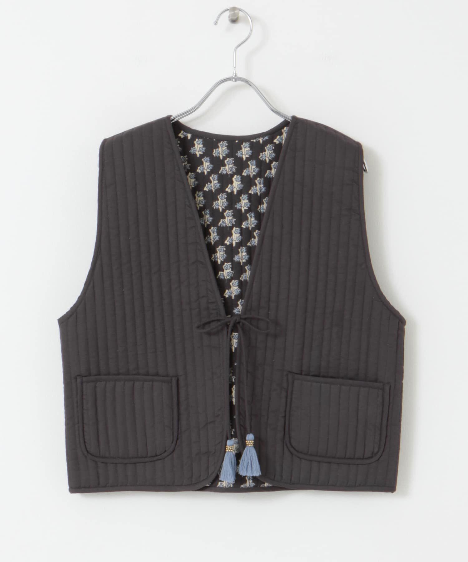 URBAN RESEARCH DOORS「コットンリバーシブルキルティングベスト」|ダウンベスト・ベスト|