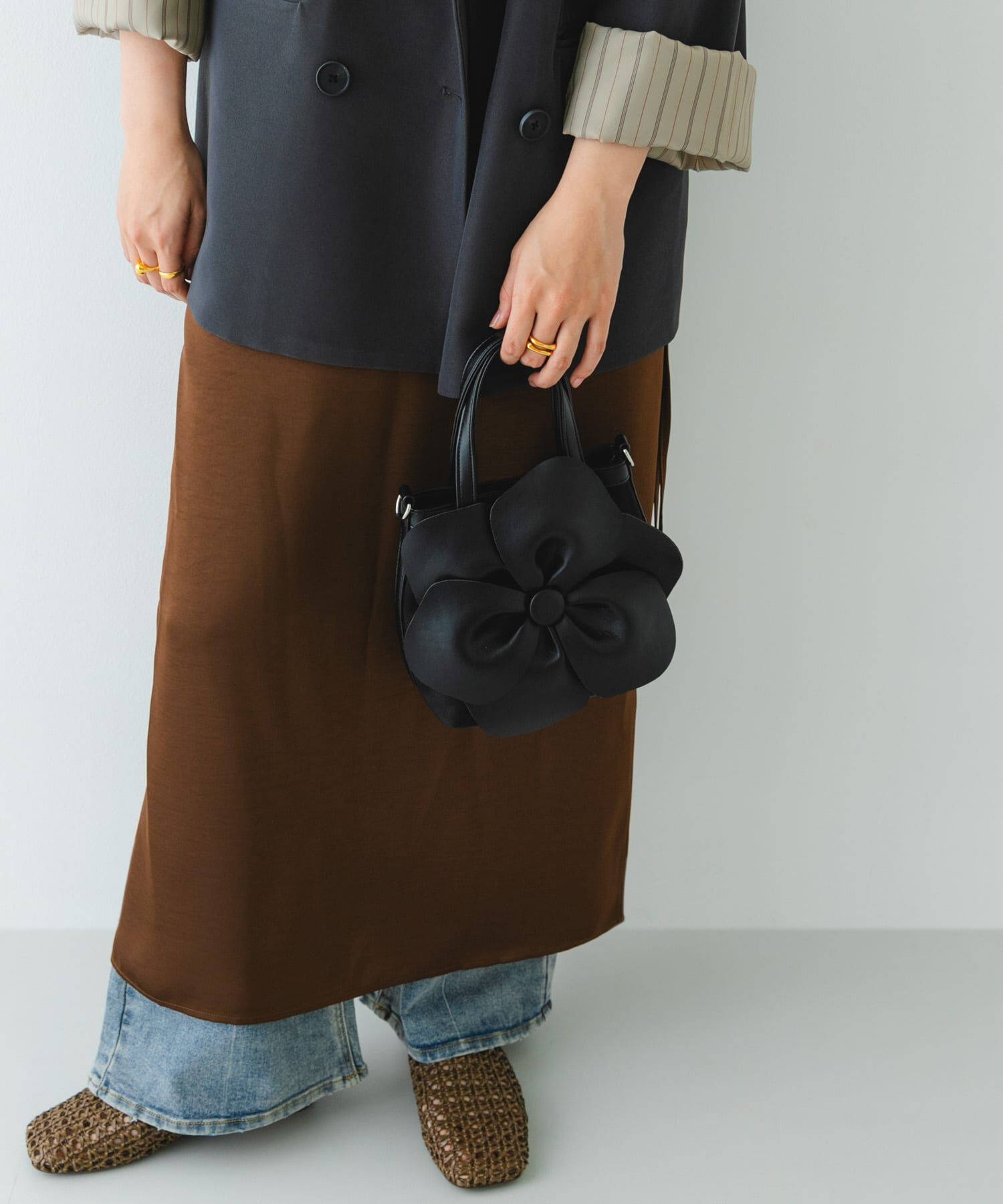 RODE SKO「フラワーモチーフシアーバッグ」|ハンドバッグ|