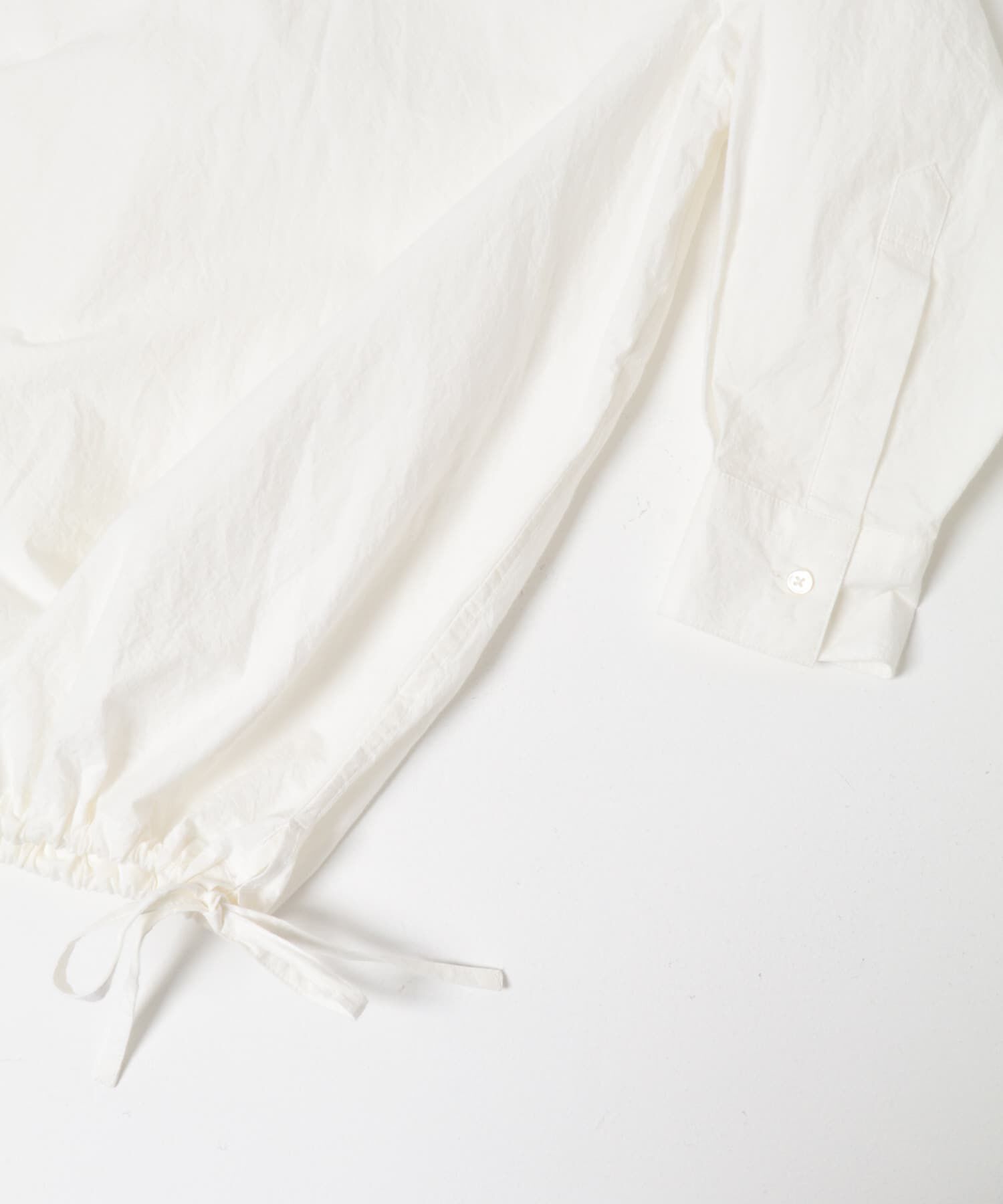 かぐれ「ノーカラークルーネックオーバーシャツ」|シャツ・ブラウス|