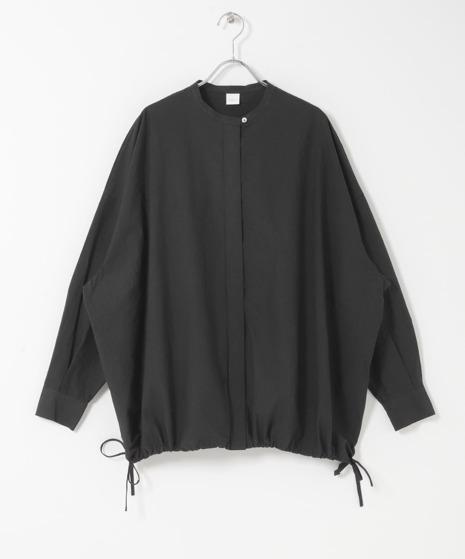 かぐれ「ノーカラークルーネックオーバーシャツ」|シャツ・ブラウス|