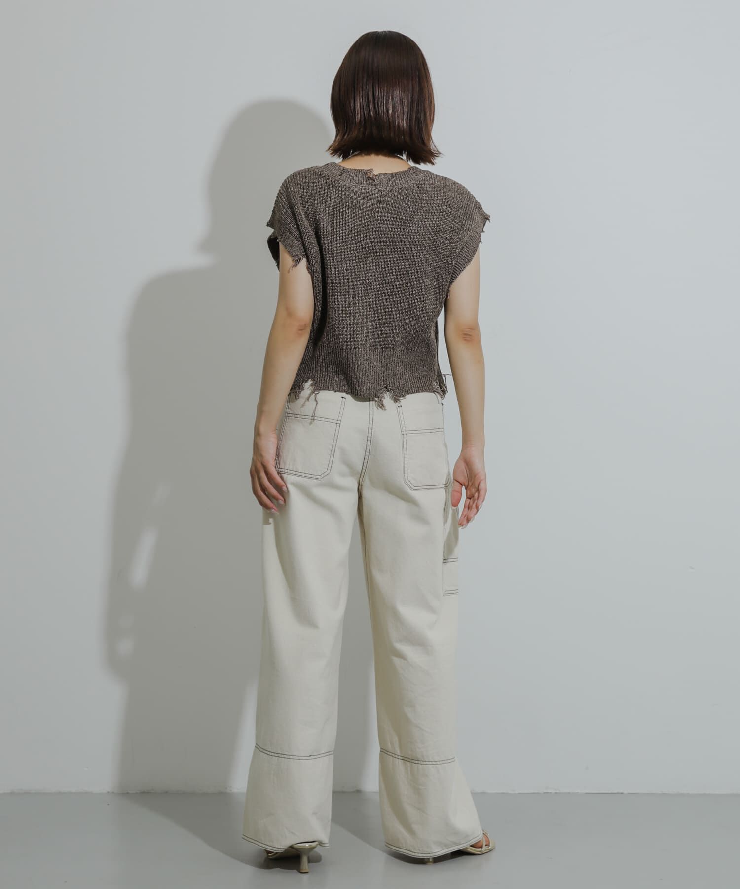 SENSE OF PLACE by URBAN RESEARCH「ダメージニットベスト」|ベスト・ジレ|