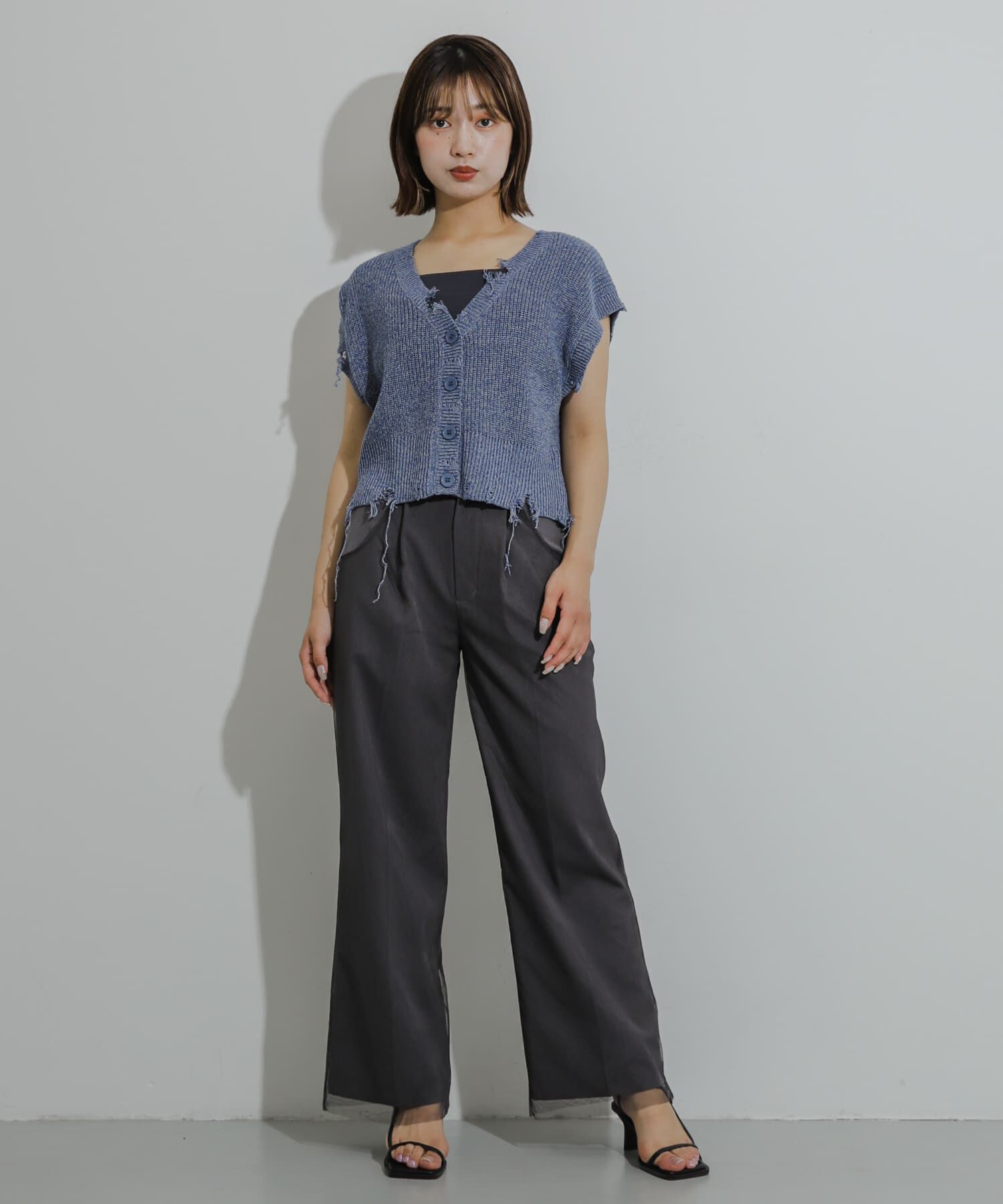 SENSE OF PLACE by URBAN RESEARCH「ダメージニットベスト」|ベスト・ジレ|