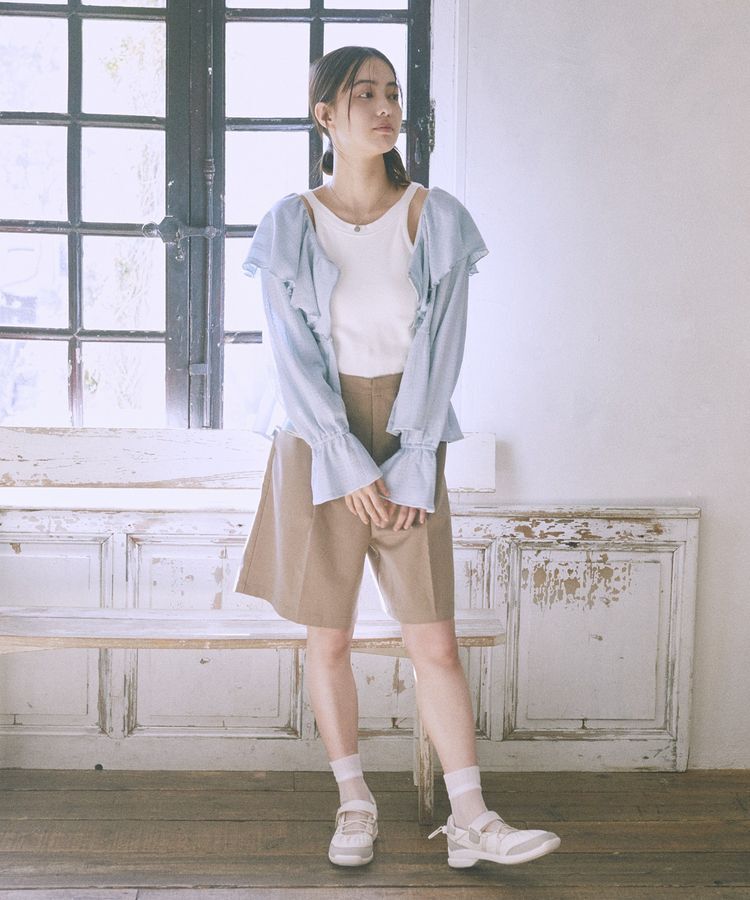 earth music&ecology「ラッフルカラーカットブラウス」|シャツ・ブラウス|