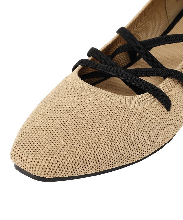 earth music&ecology「レースアップニットバレーシューズ」|パンプス|