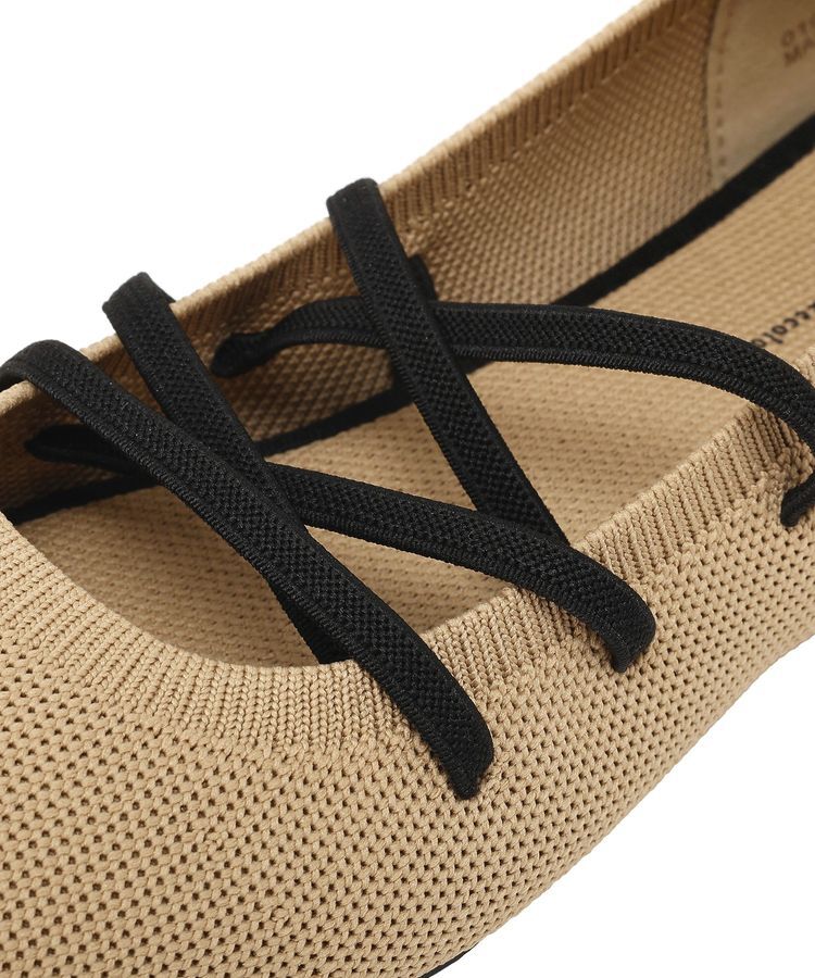 earth music&ecology「レースアップニットバレーシューズ」|パンプス|