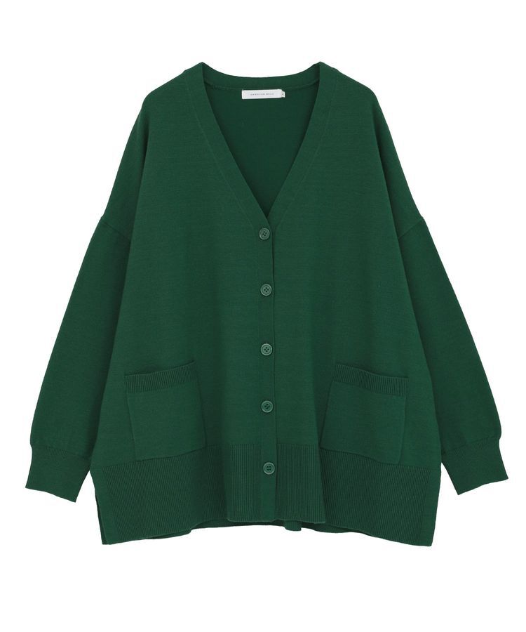 AMERICAN HOLIC「バイパチVネックルーズカーディガン＜静電気軽減＞」|カーディガン|