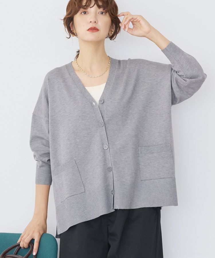 AMERICAN HOLIC「バイパチVネックルーズカーディガン＜静電気軽減＞」|カーディガン|