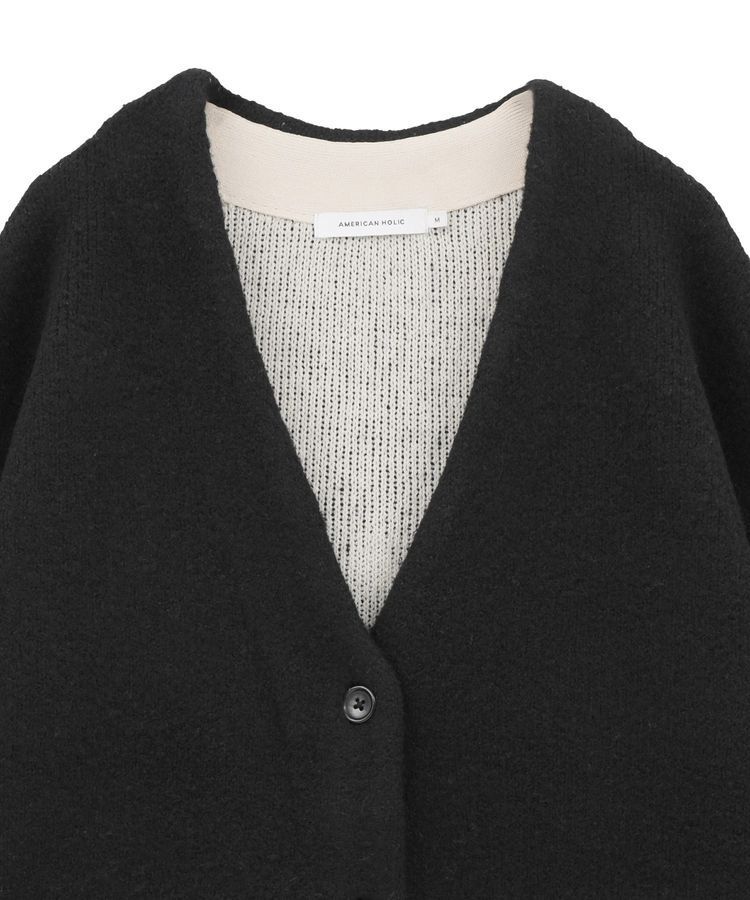 AMERICAN HOLIC「VネックWフェイスニットカーディガン【WEB限定カラー有り】」|カーディガン|