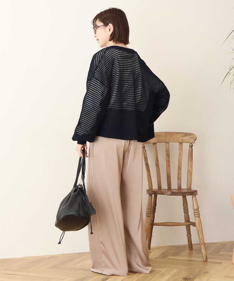 AMERICAN HOLIC「ジップアップメッシュニットカーディガン【WEB限定カラー有り】」|カーディガン|