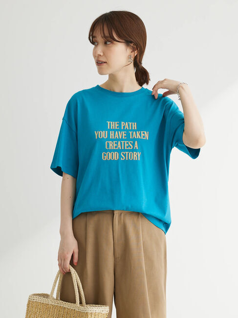 Green Parks「レトロロゴボックスTシャツ」|Tシャツ・カットソー|Light Blue