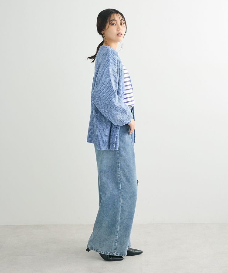 Green Parks「ベロアモールVネックカーディガン」|カーディガン|