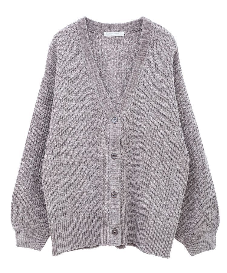 Green Parks「ベロアモールVネックカーディガン」|カーディガン|