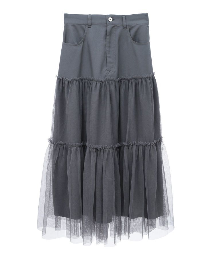 Green Parks「・ELENCARE DUE ハイブリットティアードスカート」|フレア|