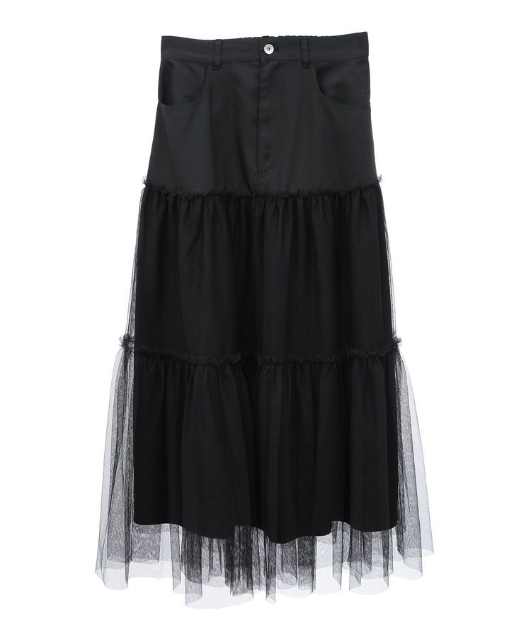 Green Parks「・ELENCARE DUE ハイブリットティアードスカート」|フレア|