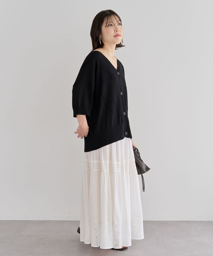 armonia「刺繍コードVネックフレンチカーディガン」|カーディガン|