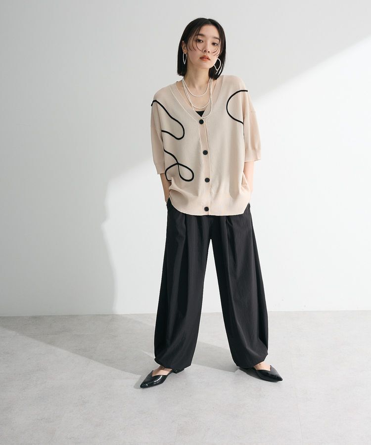 armonia「刺繍コードVネックフレンチカーディガン」|カーディガン|