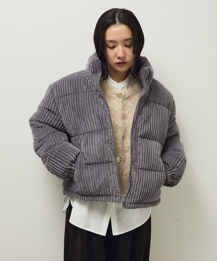 Green Parks「・swing by ワイドコールスタンドブルゾン」|ブルゾン・スタジャン|Charcoal Gray